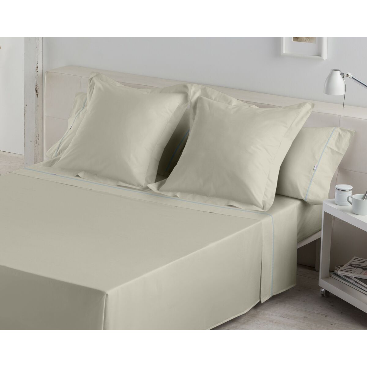 Bolsa sin relleno Nordic Alexandra House Living Beige 150/160 cama 4 Artículos-6