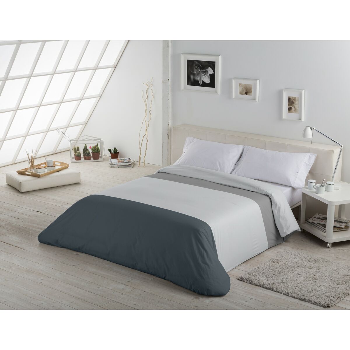 Пододеяльник Alexandra House Living Жемчужно-серый 260 x 240 cm-4