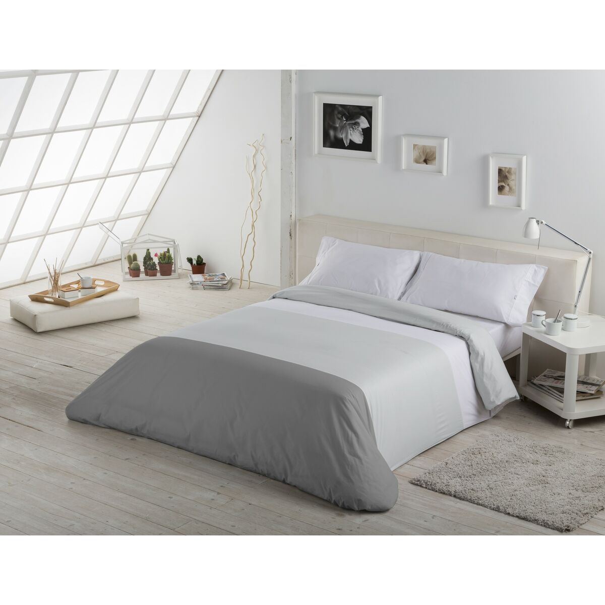 Alexandra House Living Duvet Cover Pearl Grey 180 x 220 cm-4