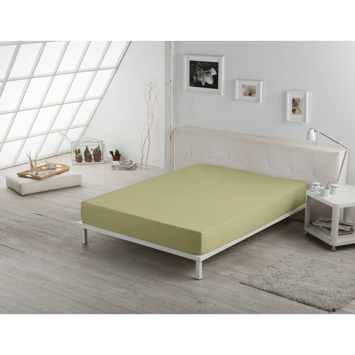 Fitted sheet Alexandra House Living Beige Camel 160 x 200 cm-4