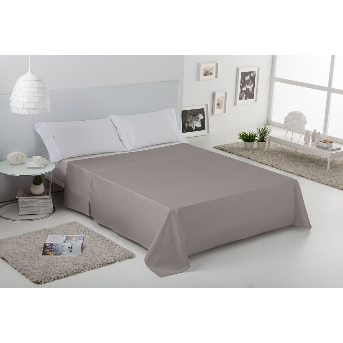 Үстел парағы Alexandra House Living Қою сұр 260 x 270 см-5