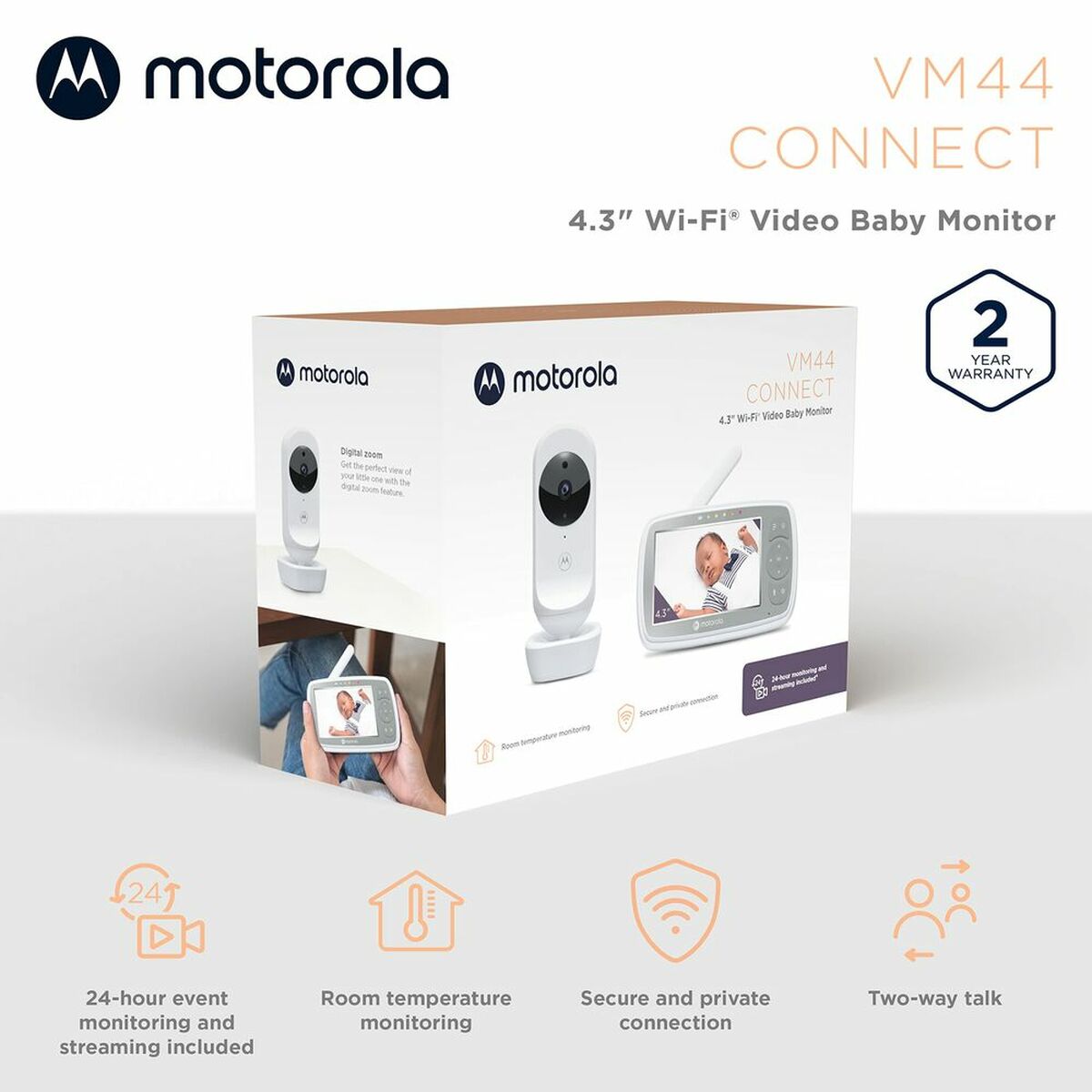 Видеоняня Motorola VM44 4,3 HD WIFI-2