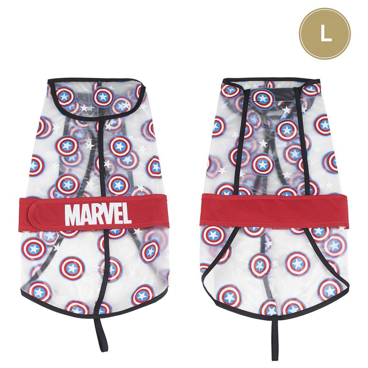 Дождевик для собак The Avengers Прозрачный L Красный-7