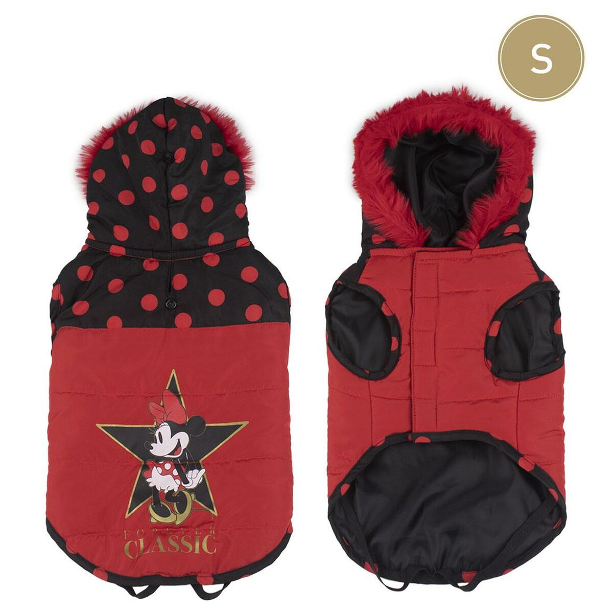 Пальто для собак Minnie Mouse Чёрный Красный S-3