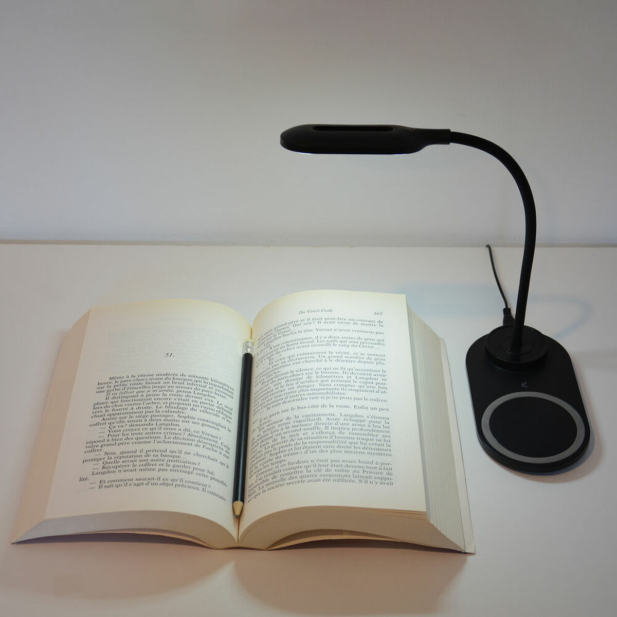 LED lamp with wireless charger for smartphones KSIX 5W-10W-5