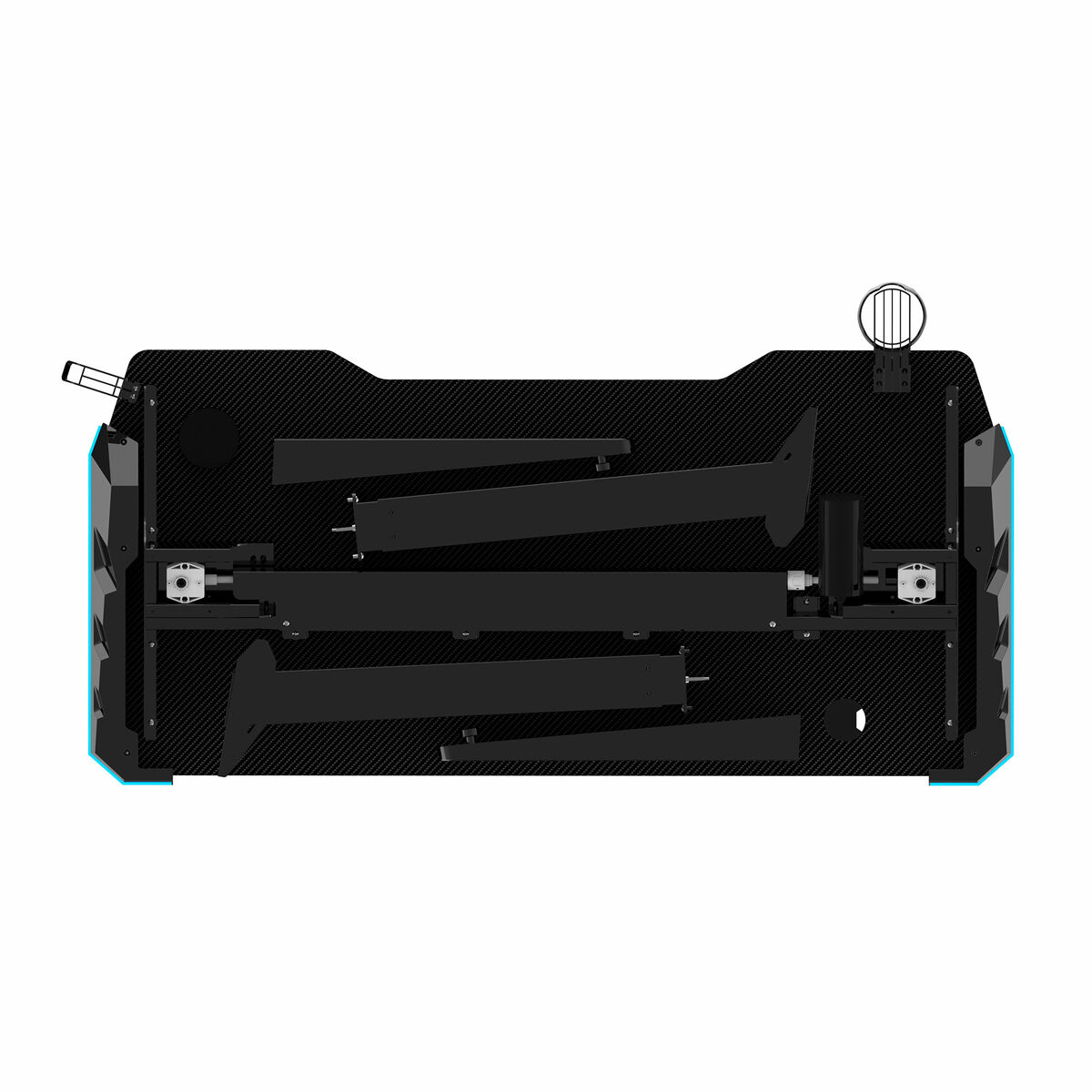 Письменный стол Gaming Loctek Чёрный Деревянный 125 X 60 X 1,8 CM  (Пересмотрено A)-5