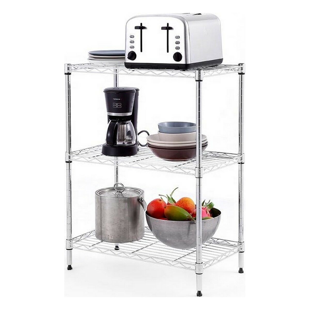 Полка Confortime 3 уровня хром (60 x 30 x 120 cm)-2