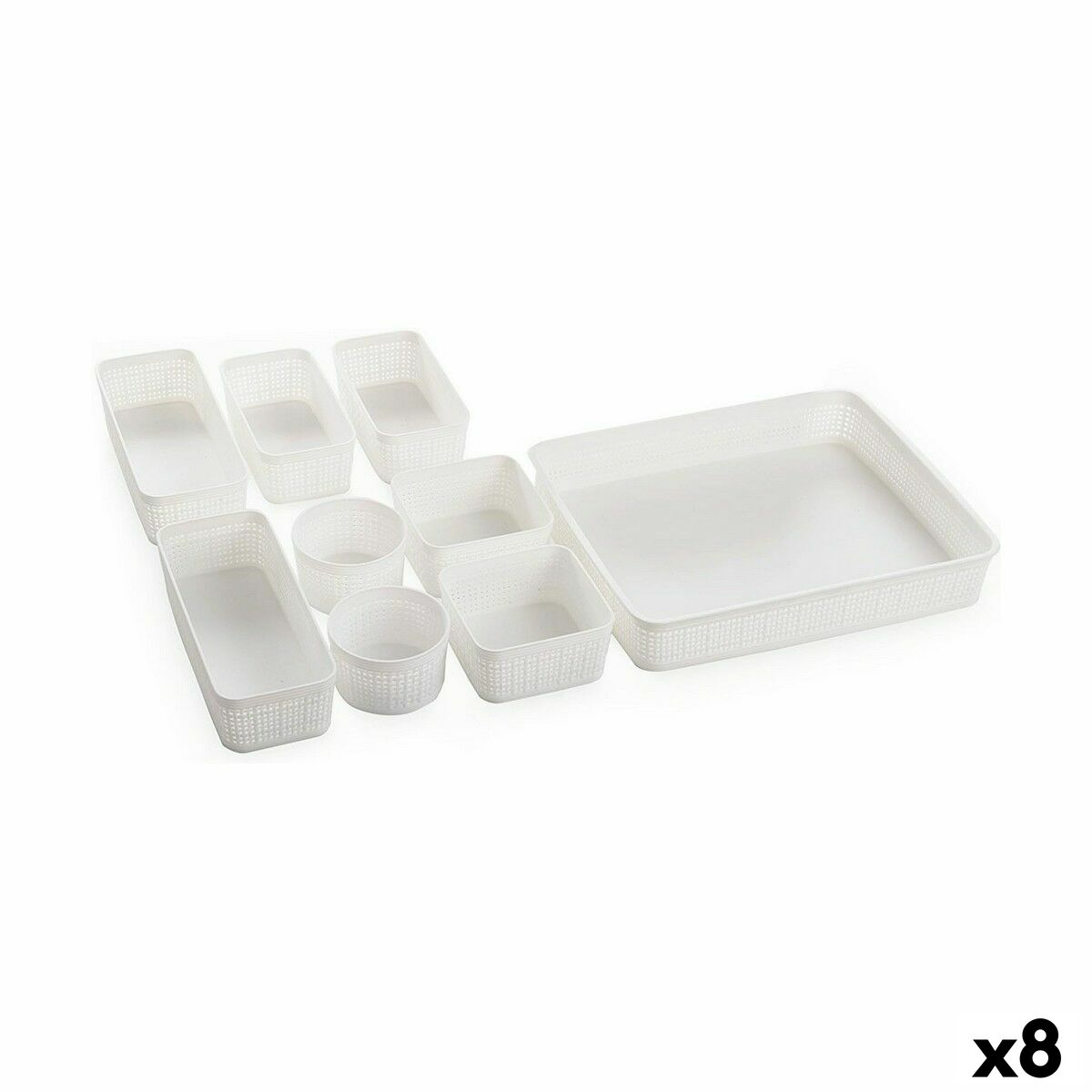 Conjunto de cestas Dem 9 Objetos Plásticos (8 peças)