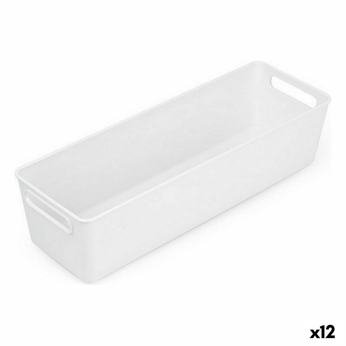 Cesta de Confortime Branco 38 x 12,7 x 9,5 cm (12 peças)