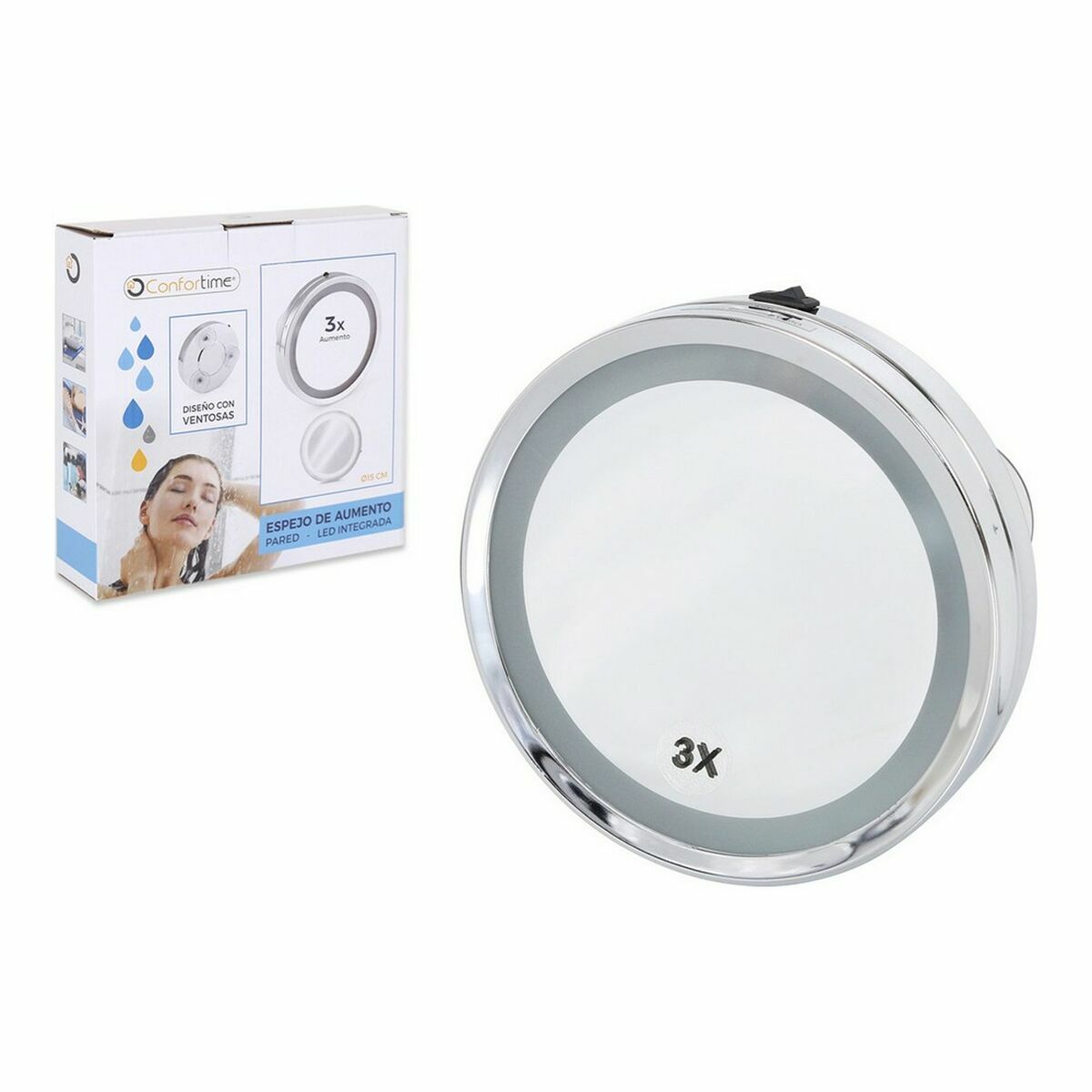 Увеличительное Зеркало Confortime LED 15 x 3 x 15 cm (6 штук)-2