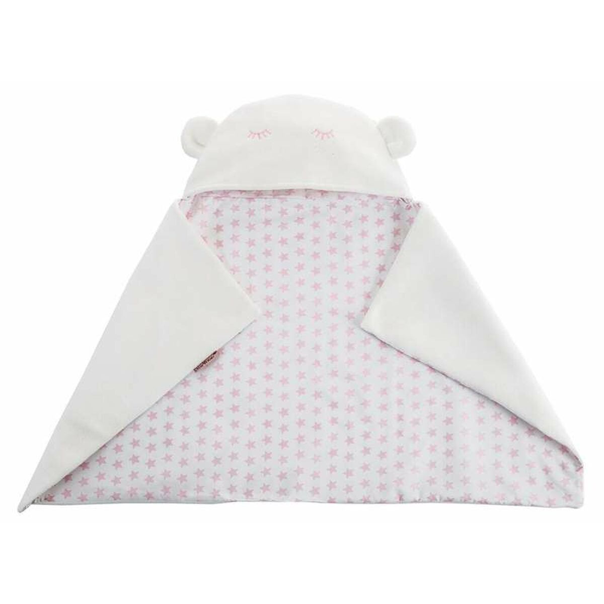 Baby Blanket Double Sided With Hood 90 x 66 cm Stars