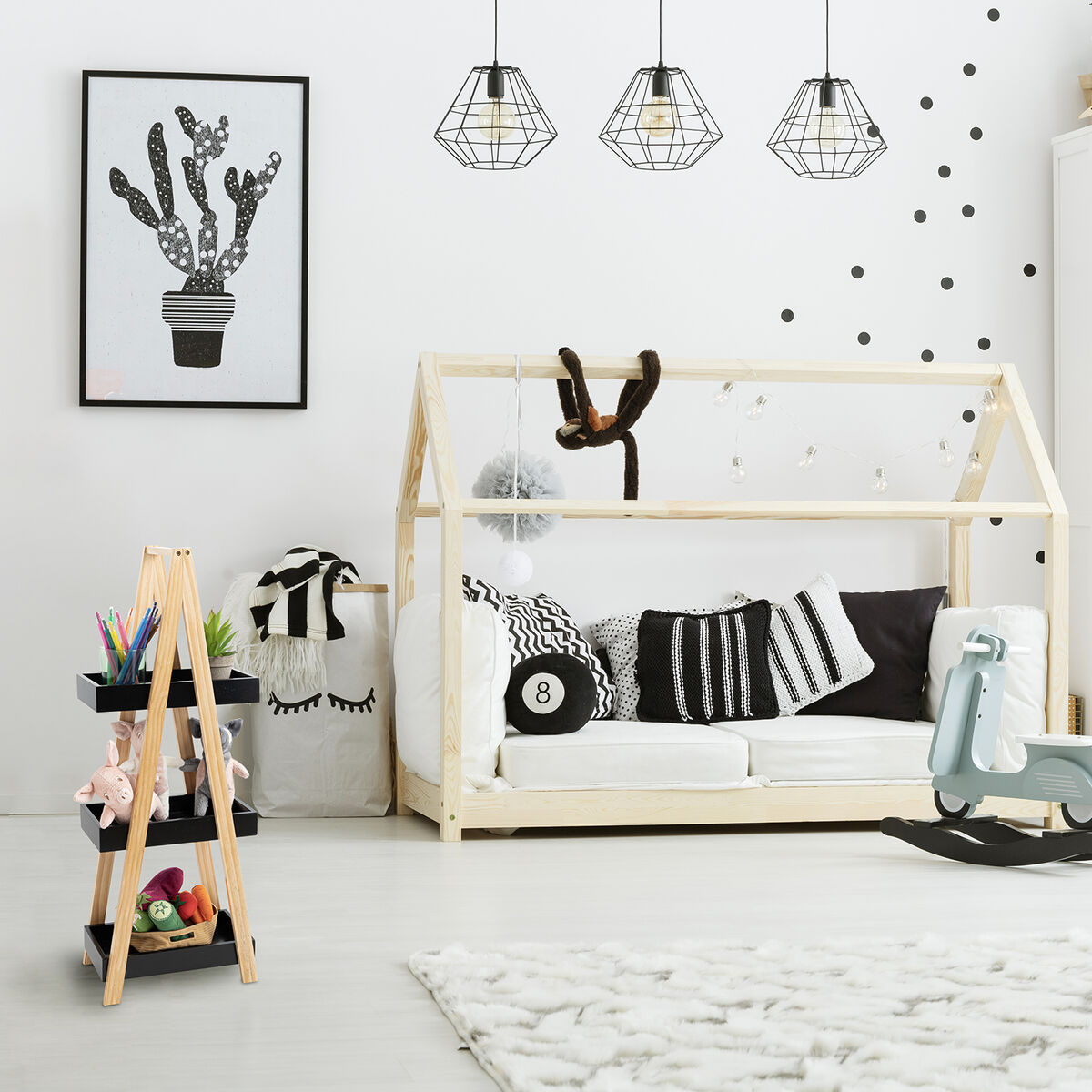 Полка Quid Ares Чёрный Деревянный 30 x 18 x 81 cm-2