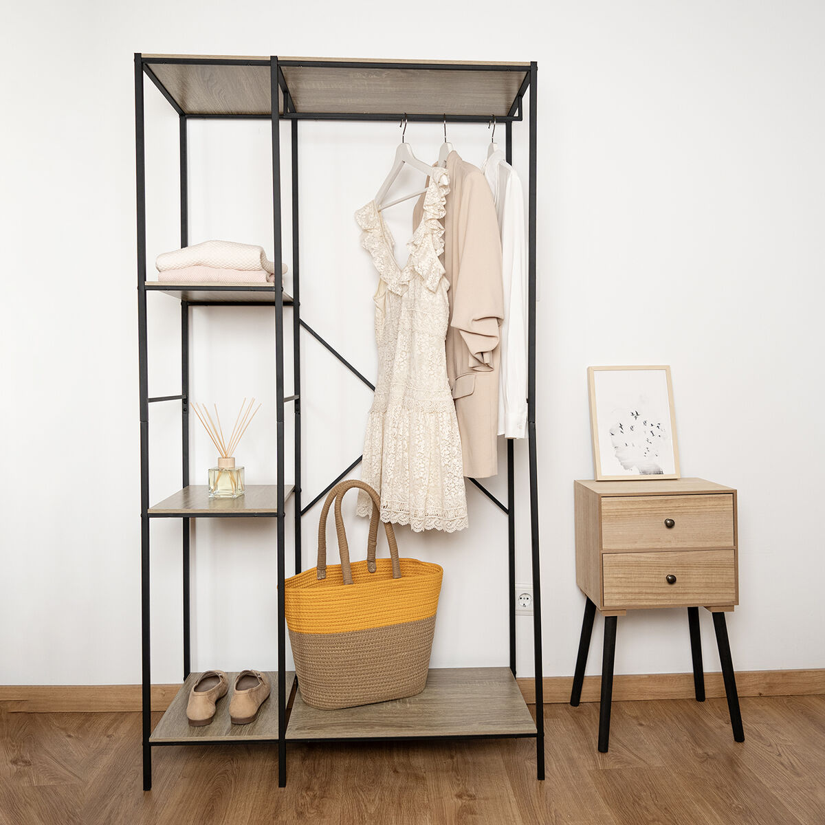 Вешалка на ножке Vinthera Moa Сталь Чёрный 90 x 40 x 165 cm-2