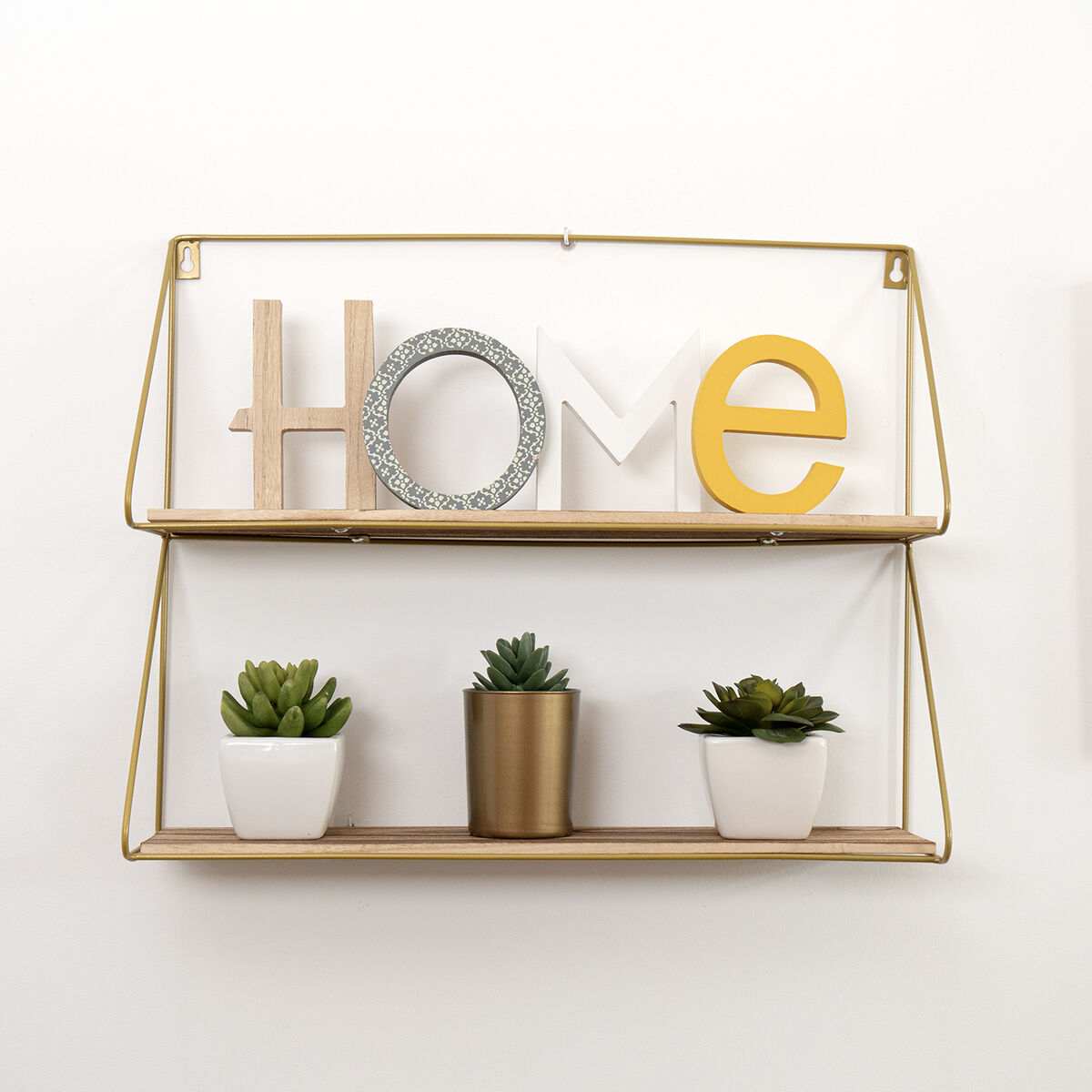 رف فينتيرا موا فولاذ ذهبي مطلي 50 × 40 × 12 سم (6 قطع)-2