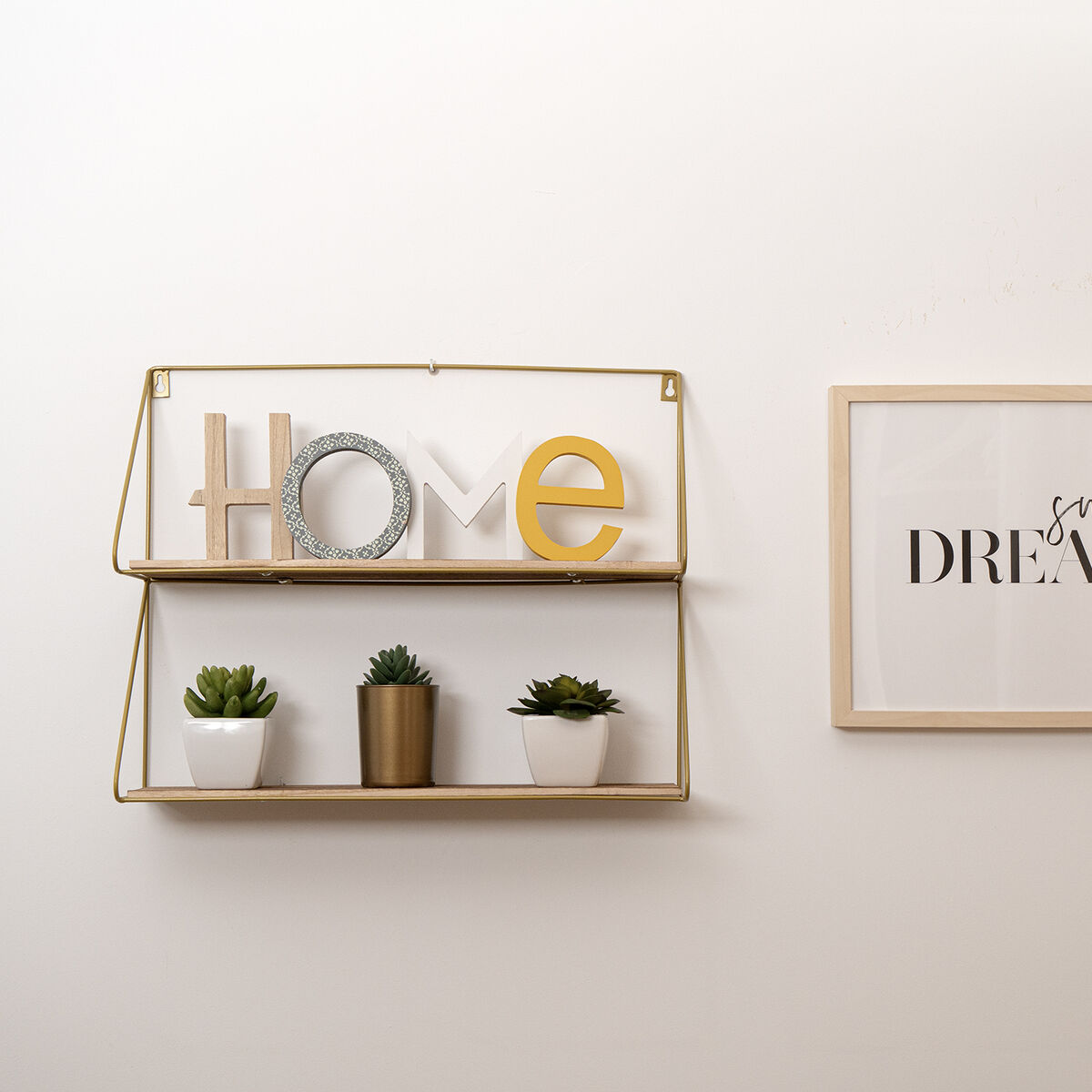 رف فينتيرا موا فولاذ ذهبي مطلي 50 × 40 × 12 سم (6 قطع)-3