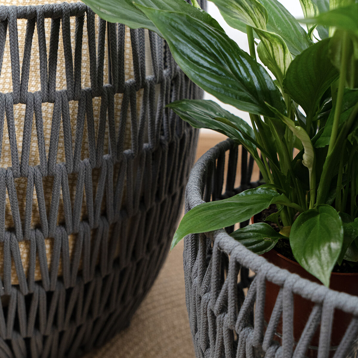 Набор корзин Vinthera Moa Хлопок Металл 2 Предметы Серый-2