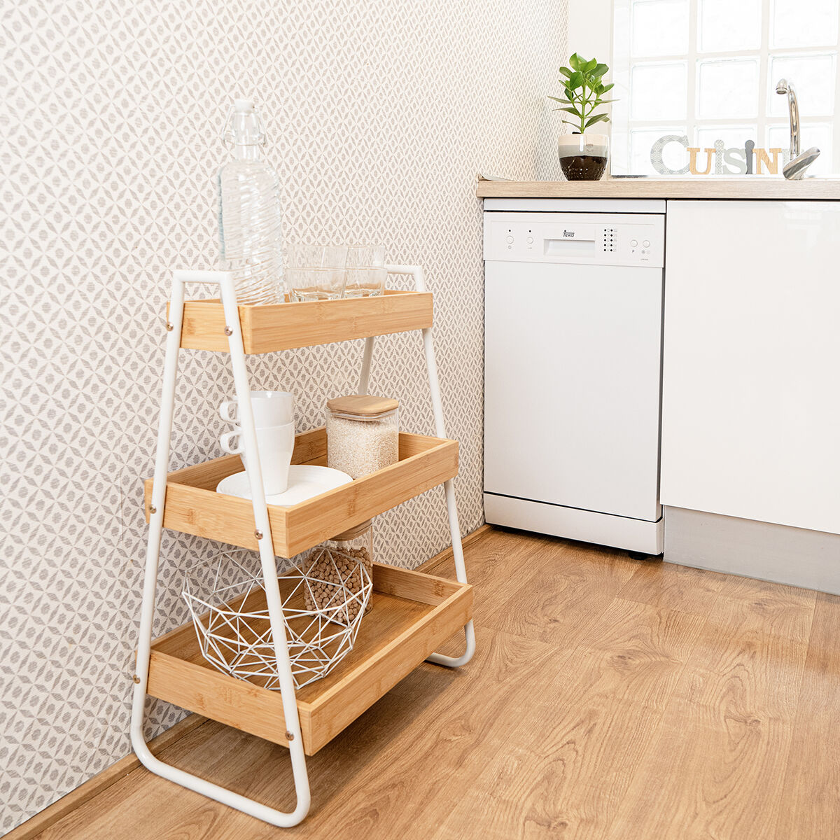 Полка Vinthera Moa Сталь Белый 46 x 30 x 70 cm-2