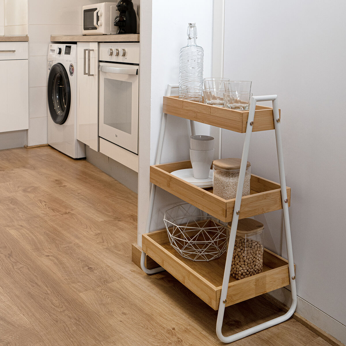 Полка Vinthera Moa Сталь Белый 46 x 30 x 70 cm-4