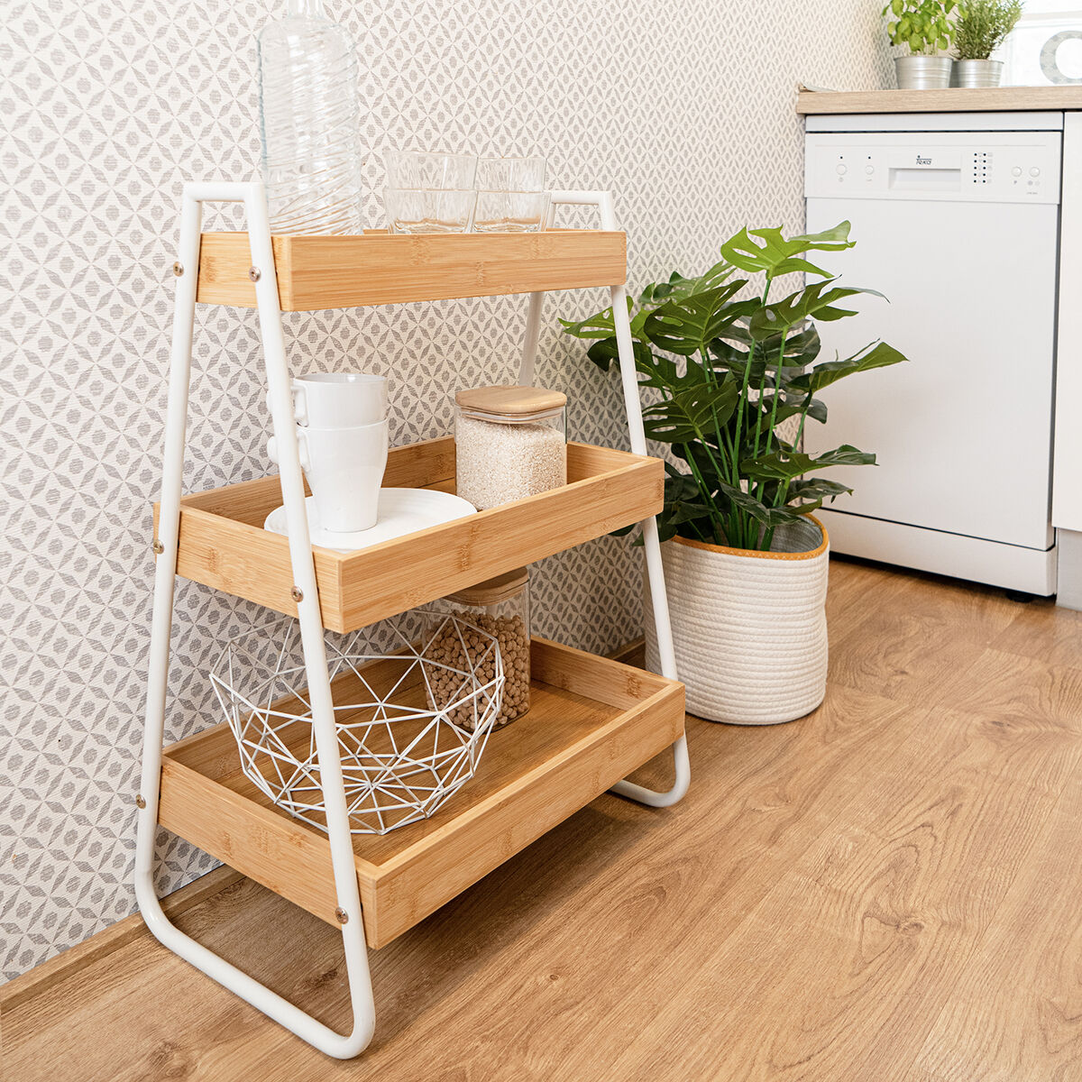 Полка Vinthera Moa Сталь Белый 46 x 30 x 70 cm-5