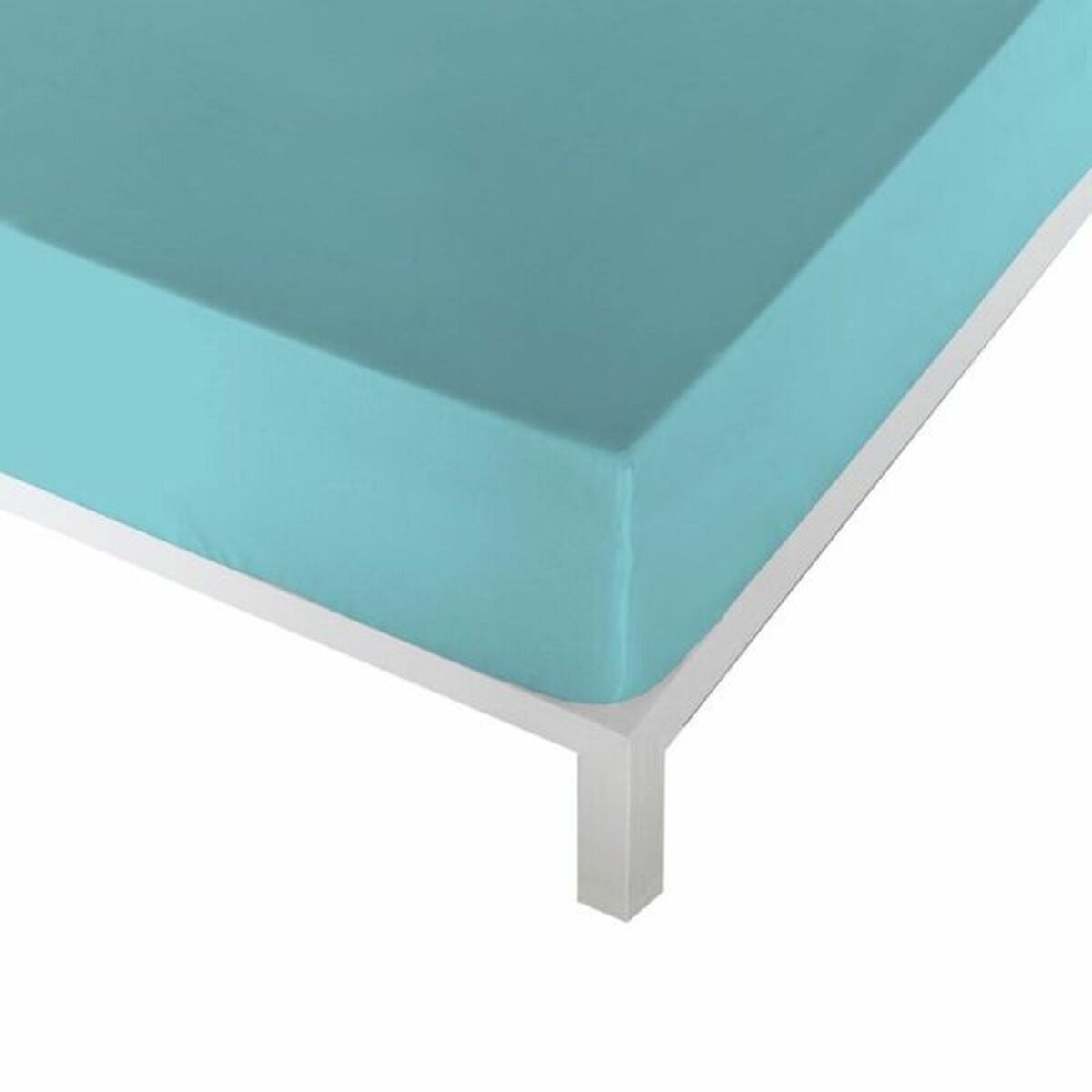 Fitted bottom sheet Naturals turquoise-3