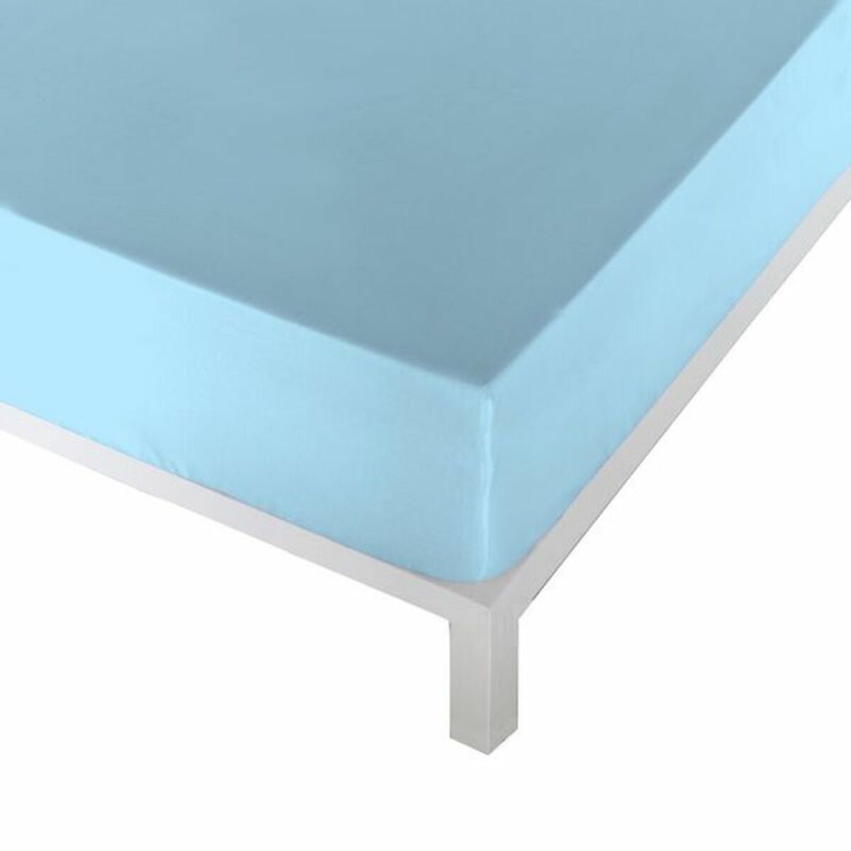 Fitted bottom sheet Naturals turquoise-4