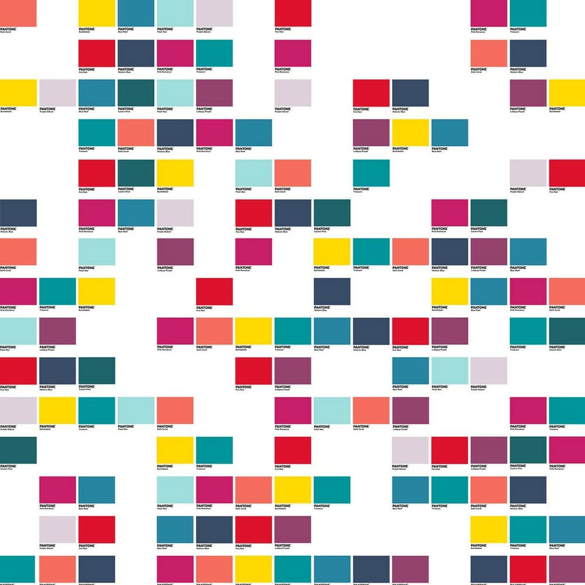 Mosaic Colorfull Pantone bedspread-2