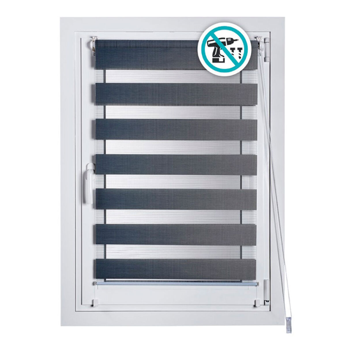 Рольставні Stor Planet Clip & Fix Night & Day Сріблястий 120 x 180 cm