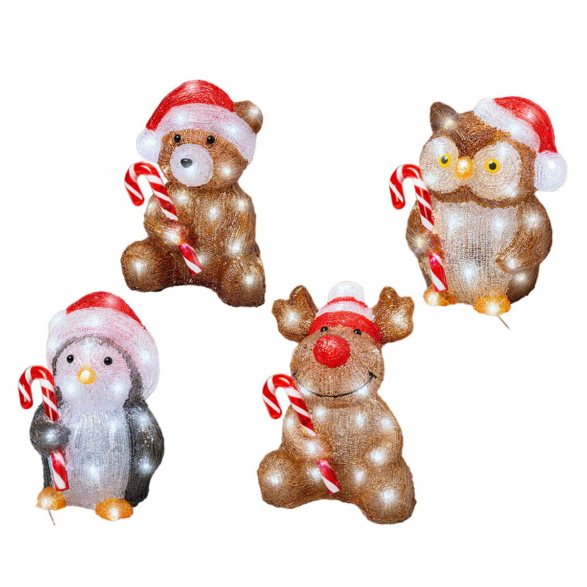 Decorative figure for garden 491338 Animals Christmas 17.8 x 17.2 x 23.5 cm