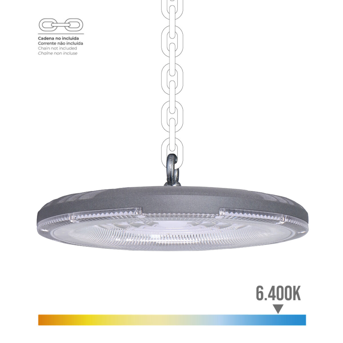 LED Glocke EDM Aluminium 100 W 10000 Lm Ø 30 x 3,2 cm-2