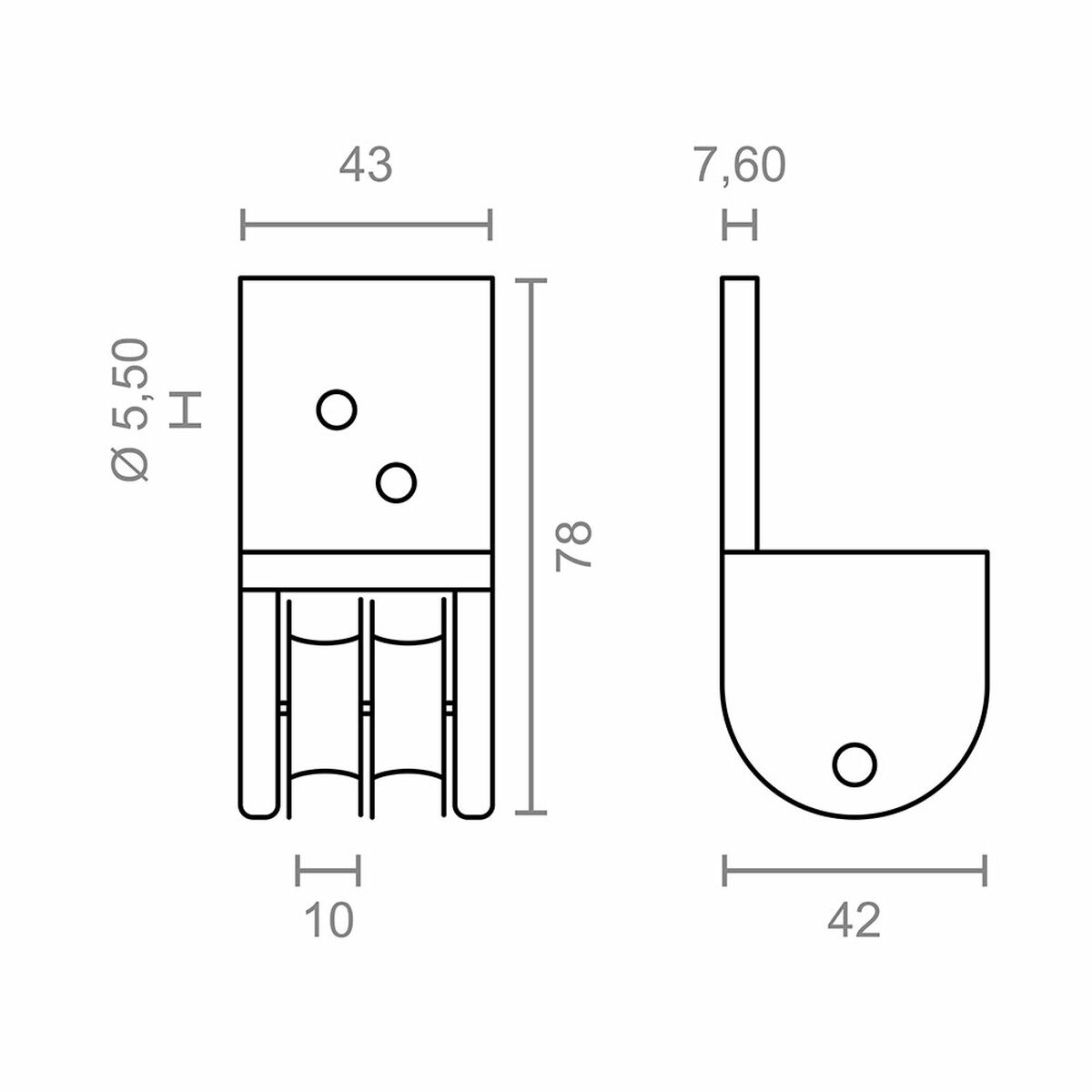 ミセルmarchionessプーリーTLD19ナイロン4。3 x 4。2 x 7。8 cmフロントホワイト-3