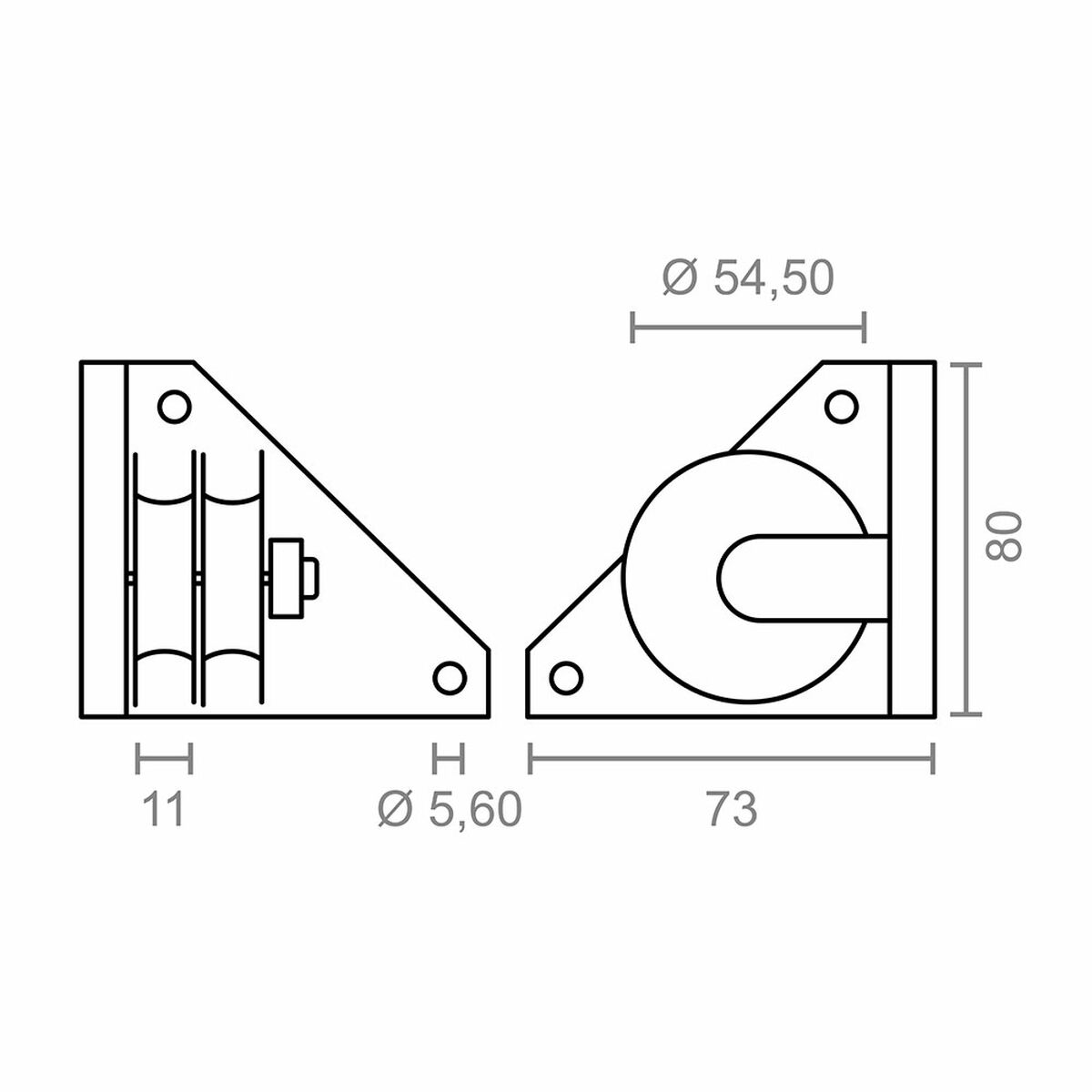Шків для маркізи Micel TLD20 Нейлон 7,3 x 7,3 x 8 cm Бічний Білий-3