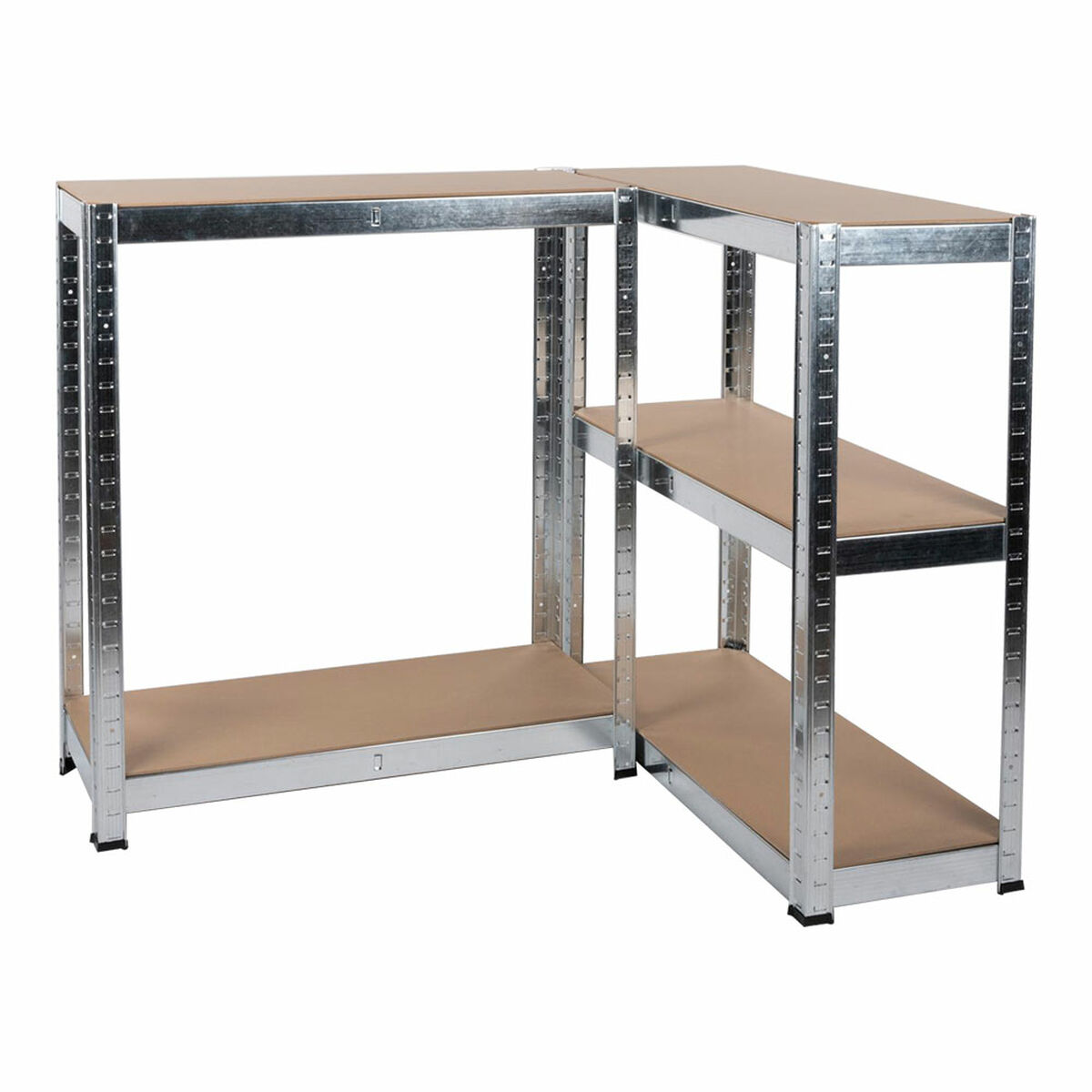 Étagère en acier inoxydable en bois Kinzo 5 étagères 750 kg 75 x 30 x 172 cm-7