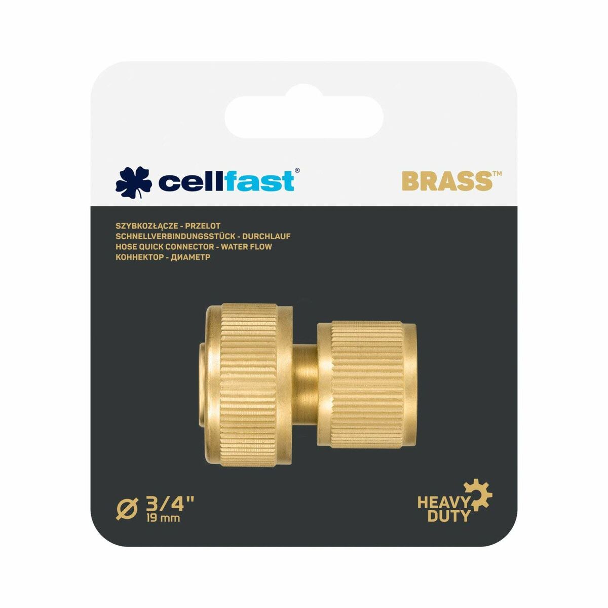 Шланговый соединитель Cellfast 19 mm Латунь Быстрый-2