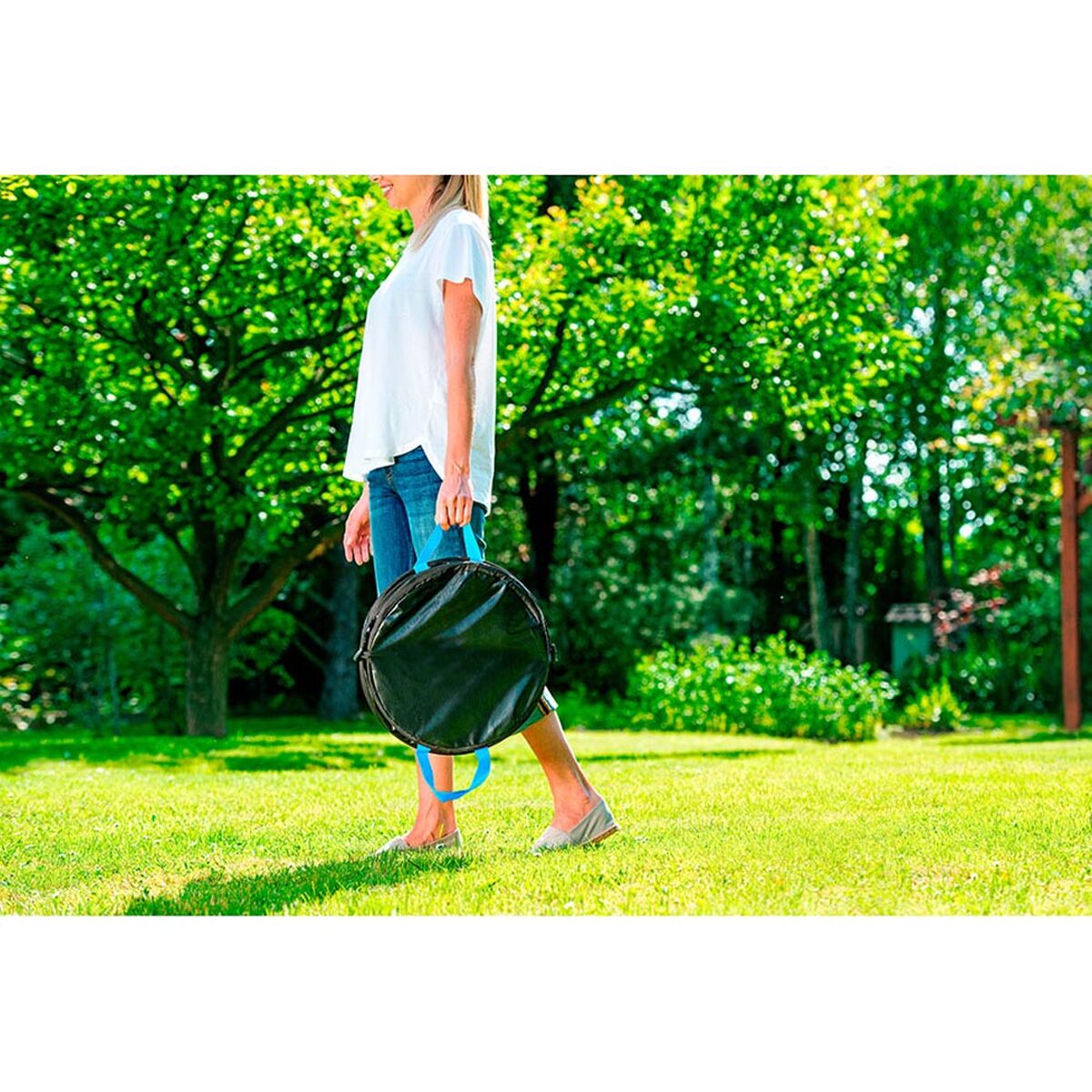 Bolsa de basura de jardín Cellfast Pop Up Nylon Acero 56 x 56 x 70 cm Plegable-4