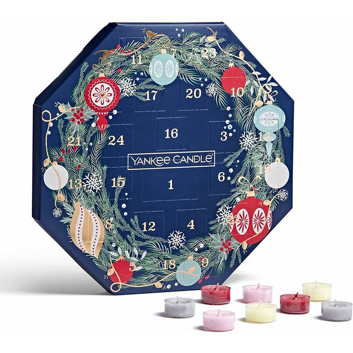 Conjunto de velas perfumadas Yankee Candle Countdown to Christmas Advent Calendar 24 Objetos-2