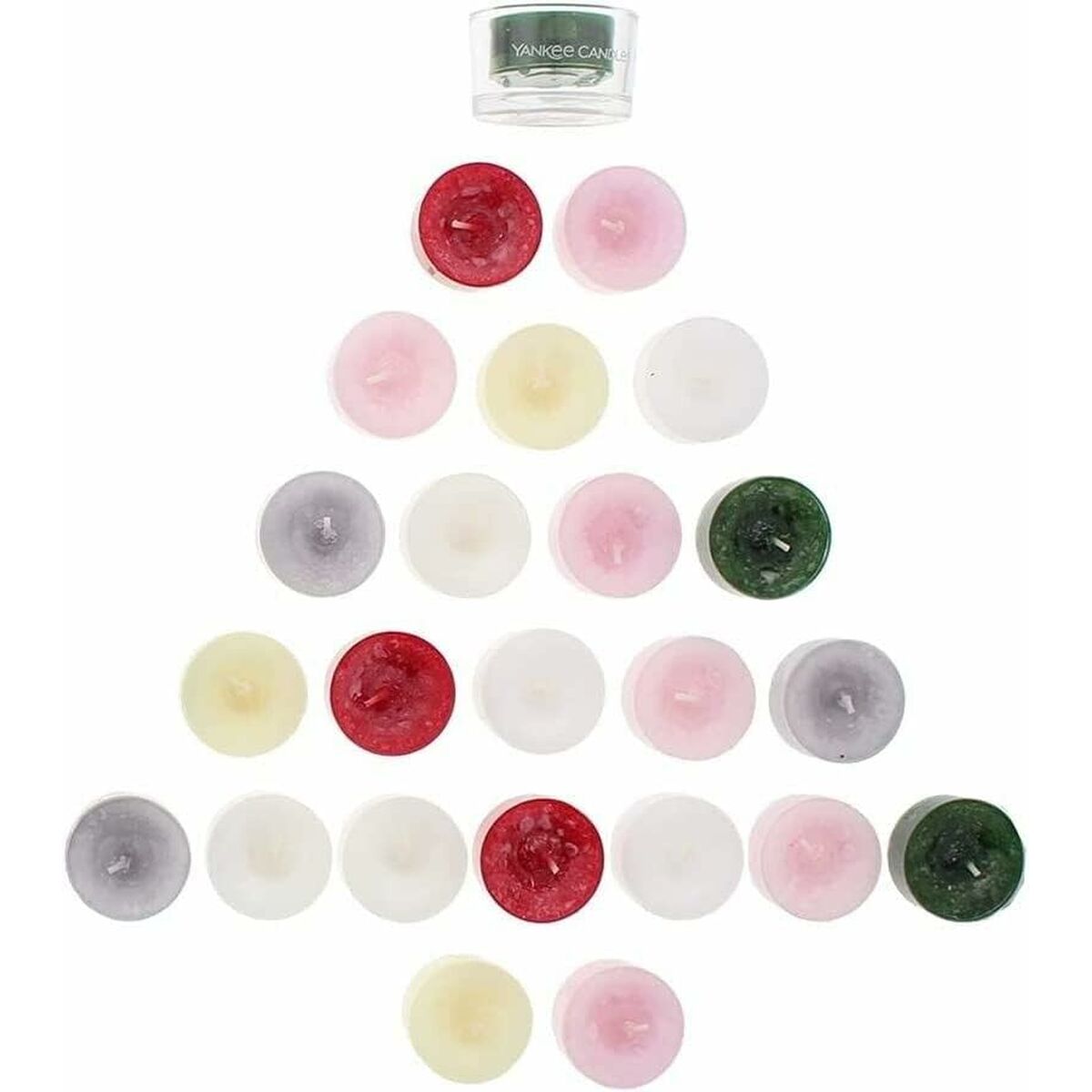 Conjunto de velas perfumadas Yankee Candle Countdown to Christmas Advent Calendar 24 Objetos-5