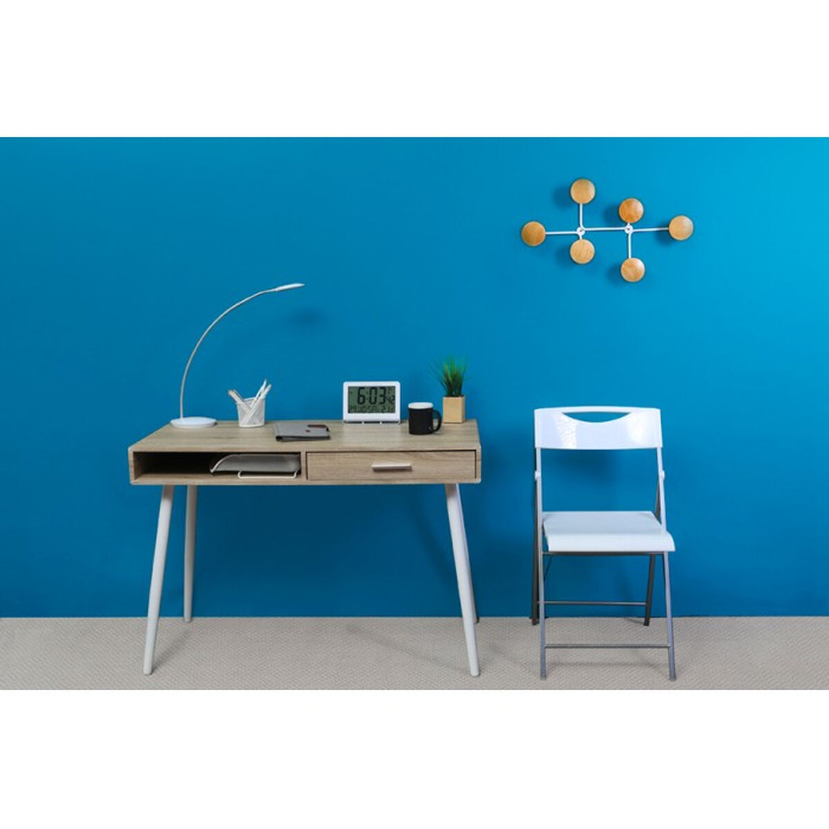 Настольные часы Archivo 2000 ABS Серый Прямоугольный-3