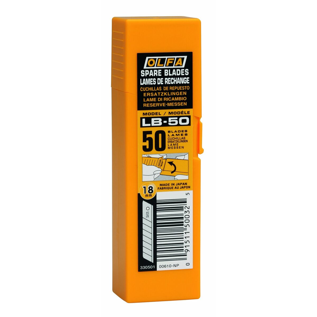 Лезвие ножевое Olfa Делимый Pезак 50 штук 100 x 18 mm-3