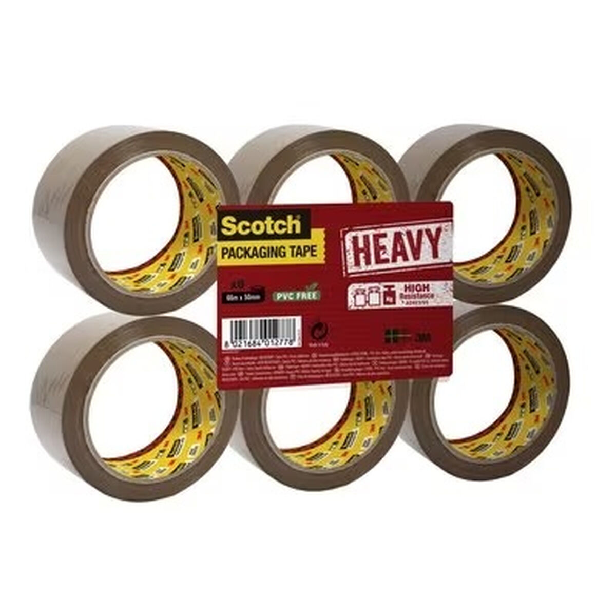 Fita adesiva Scotch embalagem marrom 50 mm x 66 m (6 itens) (6 peças)-2