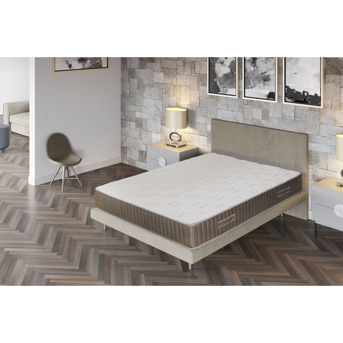 Портативный пружинный матрас Dupen Malibu Lumbar-4