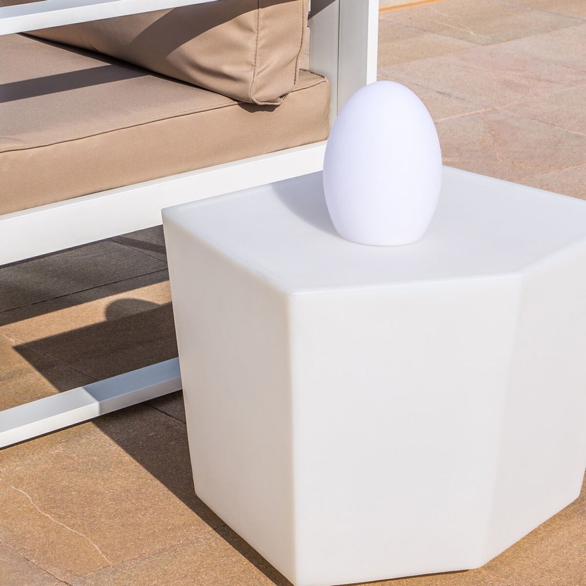 Настольная лампа Yaiza Белый Полиуретан 14 x 14 x 19 cm-3