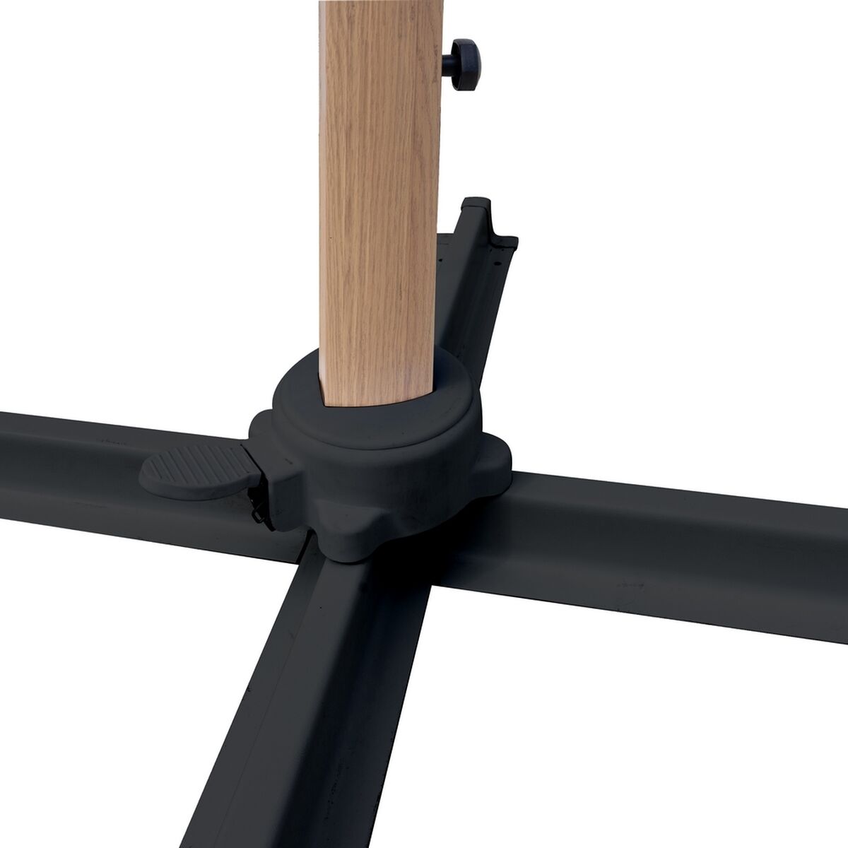 Пляжный зонт Tiber Графитовый Алюминий древесина тика 300 x 300 x 250 cm-4