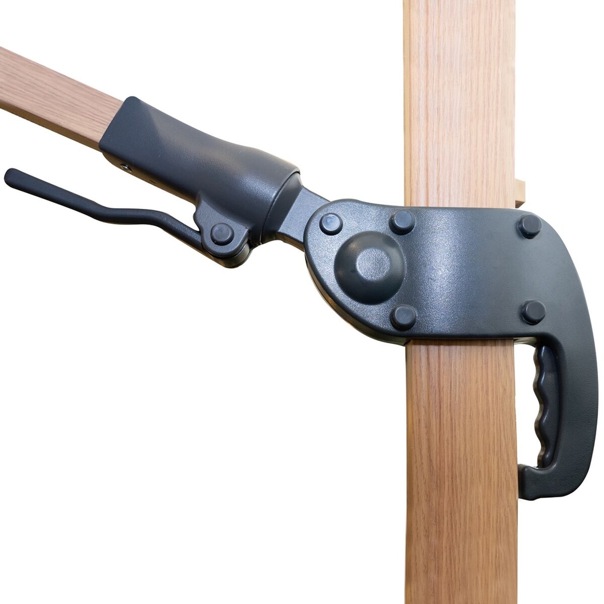 Пляжный зонт Tiber Графитовый Алюминий древесина тика 300 x 300 x 250 cm-5