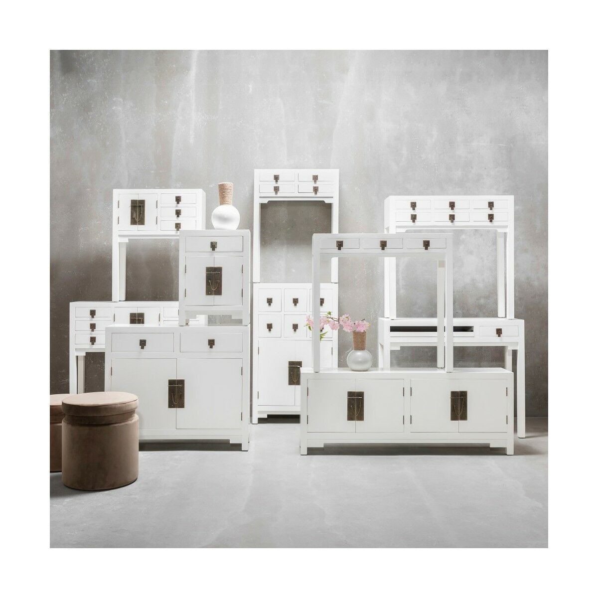 Мебель для прихожей NEW ORIENTAL 95 x 26 x 91 cm Деревянный Белый DMF-5