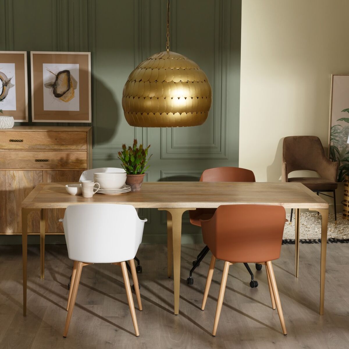 Потолочный светильник 62 x 62 x 47 cm Медь Железо-5