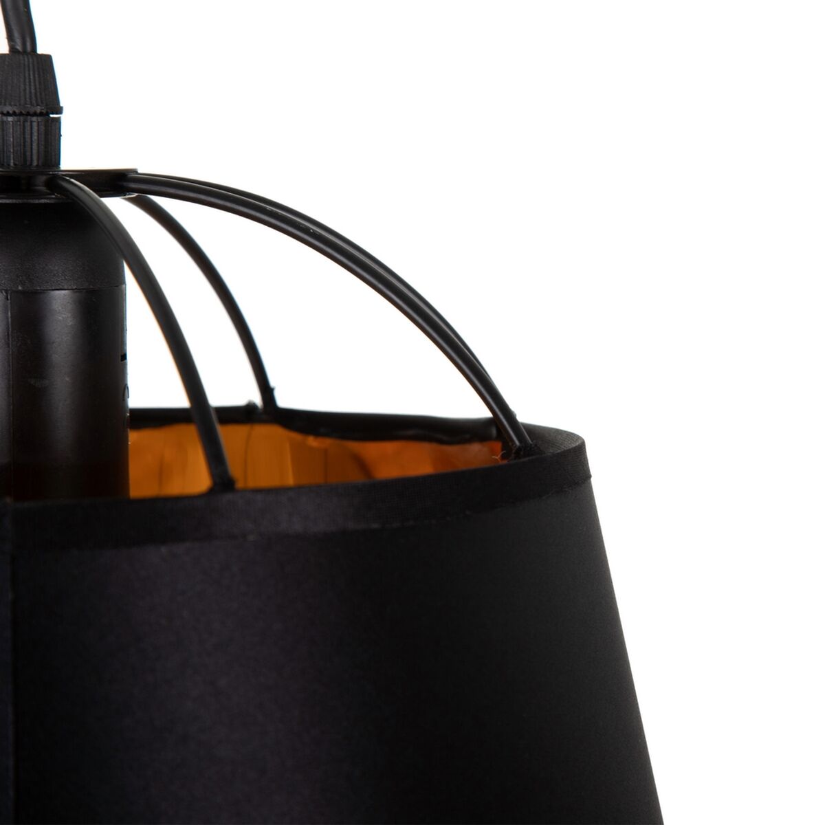 Потолочный светильник Чёрный Позолоченный Металл 30 x 30 x 41 cm-6