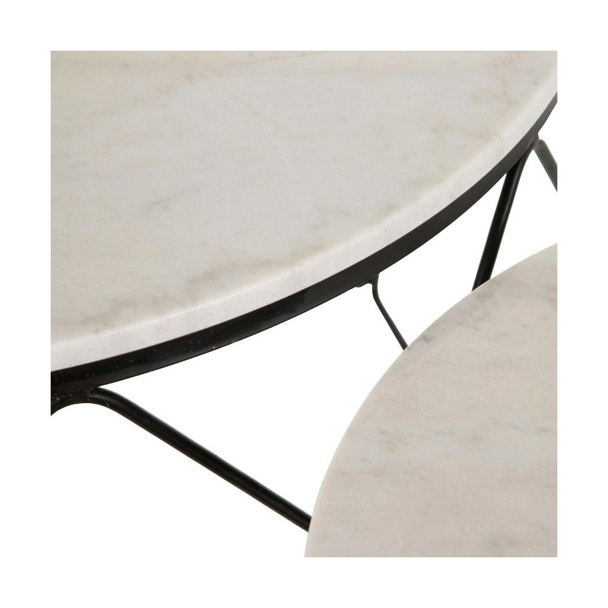 Кофейный столик 80 x 80 x 46 cm Металл Мрамор 2 штук-5