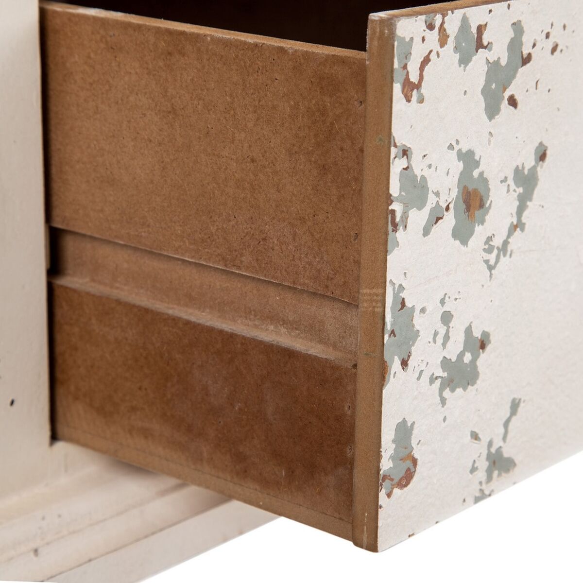 Шкаф SHABBY CHIC 71 x 40 x 111 cm Белый древесина ели Деревянный MDF-7