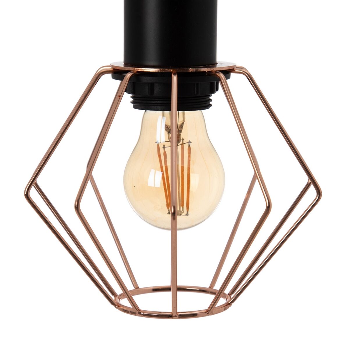 Потолочный светильник Чёрный Металл Медь Ø 15 cm 15 x 15 x 30 cm-6