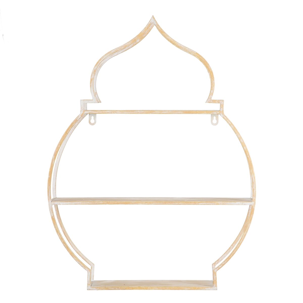Estante 49 x 13,5 x 64 cm Metal natural Blanco